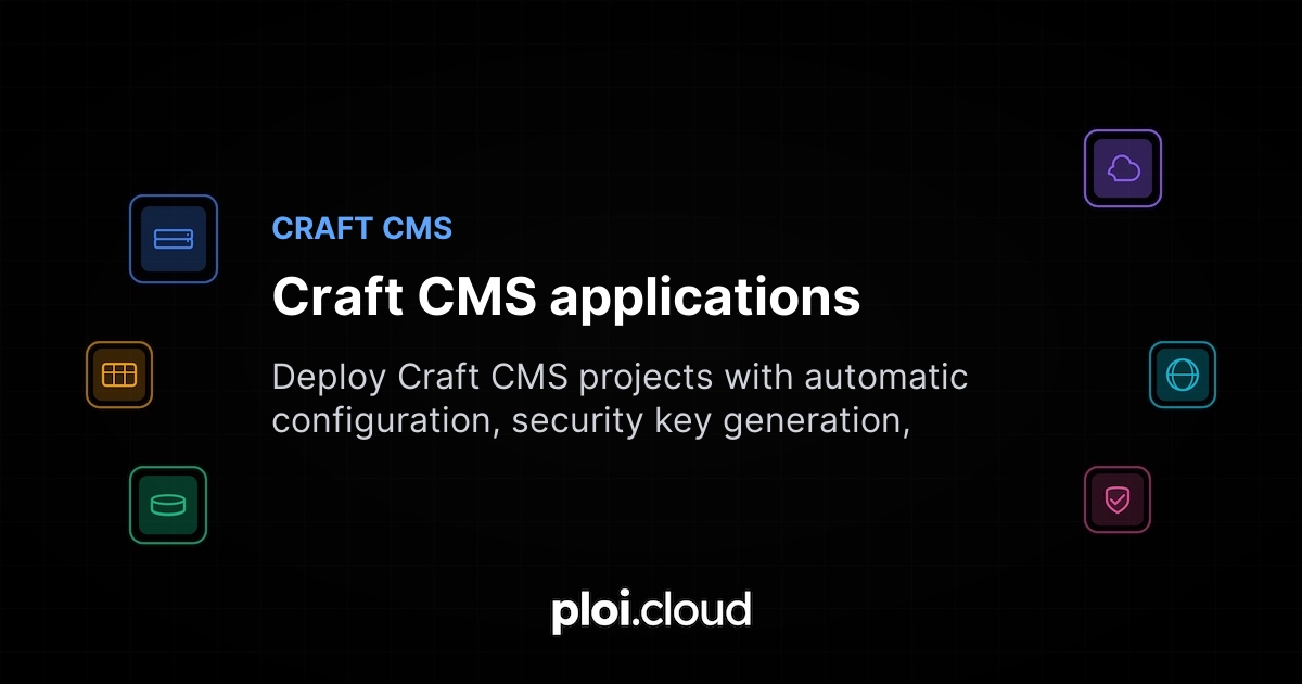 Craft CMS applications - Ploi Cloud